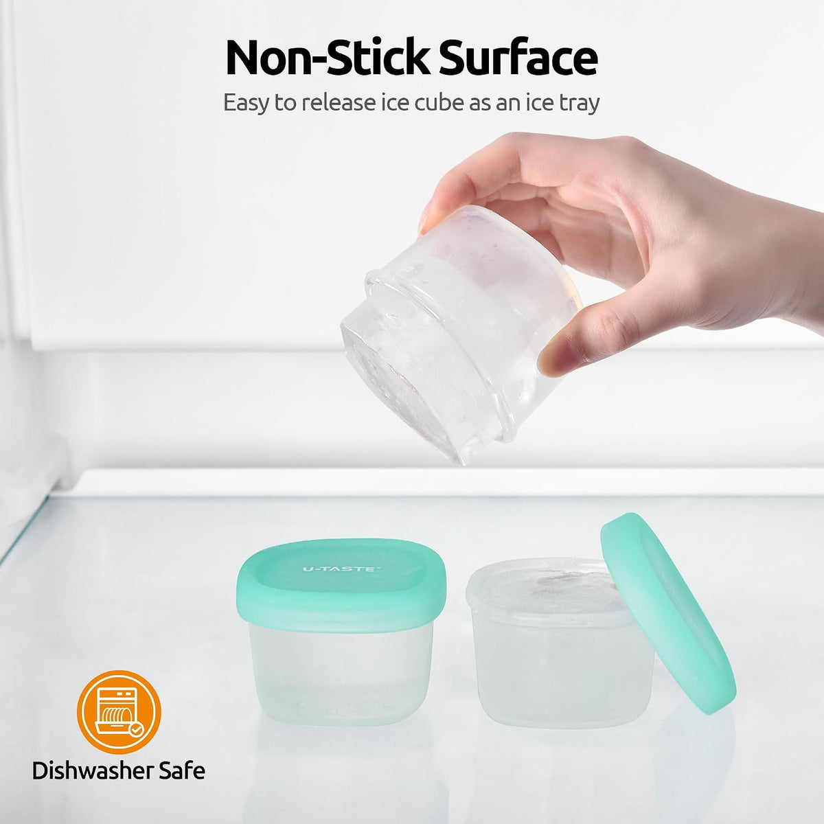 Silicone Container with Lids, Kitchen Food Storage Set, 2/4/8/16oz