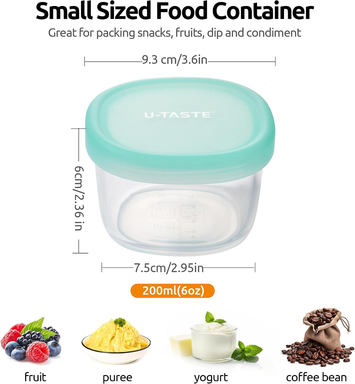 Silicone Container with Lids, Kitchen Food Storage Set, 2/4/8/16oz