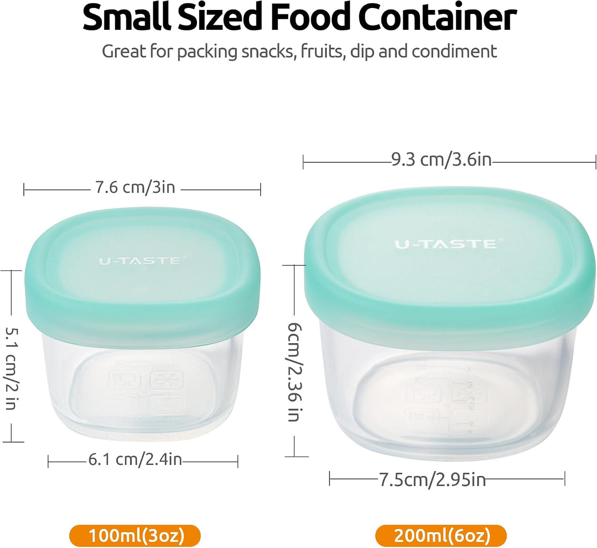 Silicone Container with Lids, Kitchen Food Storage Set, 2/4/8/16oz