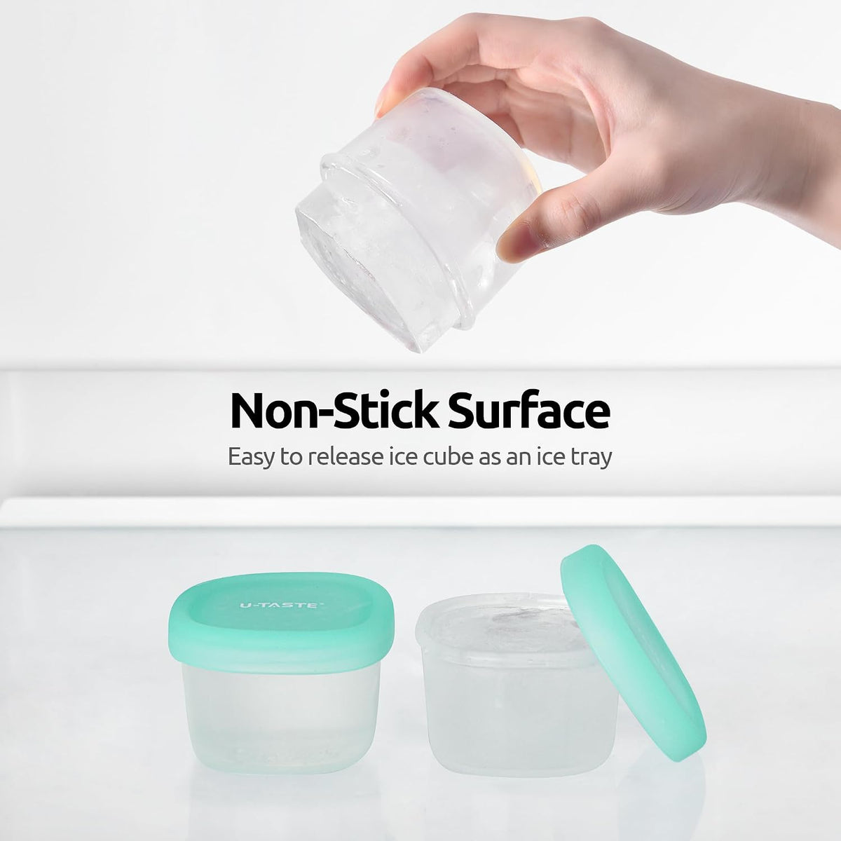 Silicone Container with Lids, Kitchen Food Storage Set, 2/4/8/16oz