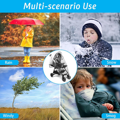 Clear Stroller Rain Cover, Universal Stroller Poncho