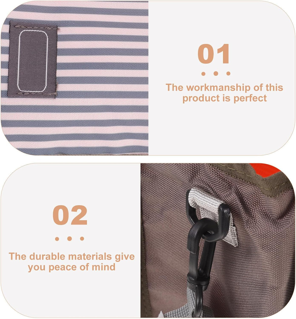 Universal Stroller Organizer Bag with Large Capacity, Multi-function Storage Pouch Made of Sturdy Nylon and Polyester, Convenient Stroller Accessories for Outdoor Use
