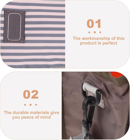 Universal Stroller Organizer Bag with Large Capacity, Multi-function Storage Pouch Made of Sturdy Nylon and Polyester, Convenient Stroller Accessories for Outdoor Use