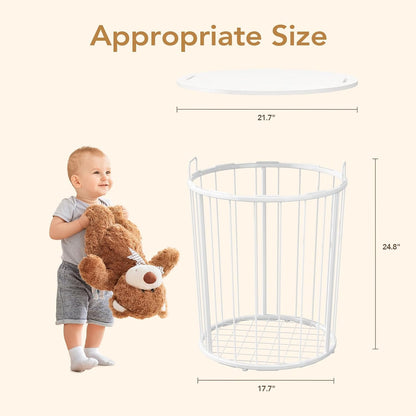 Large Stuffed Animal Storage End Table, Toy Storage for Kids Room