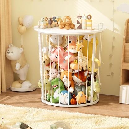 Large Stuffed Animal Storage End Table, Toy Storage for Kids Room