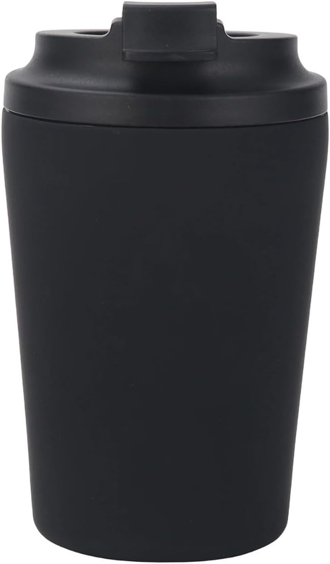 Stainless steel coffee cup, simple and portable water bottle | Flip-top leak-proof, commuter car-mounted portable coffee travel cup