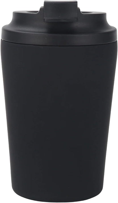Stainless steel coffee cup, simple and portable water bottle | Flip-top leak-proof, commuter car-mounted portable coffee travel cup