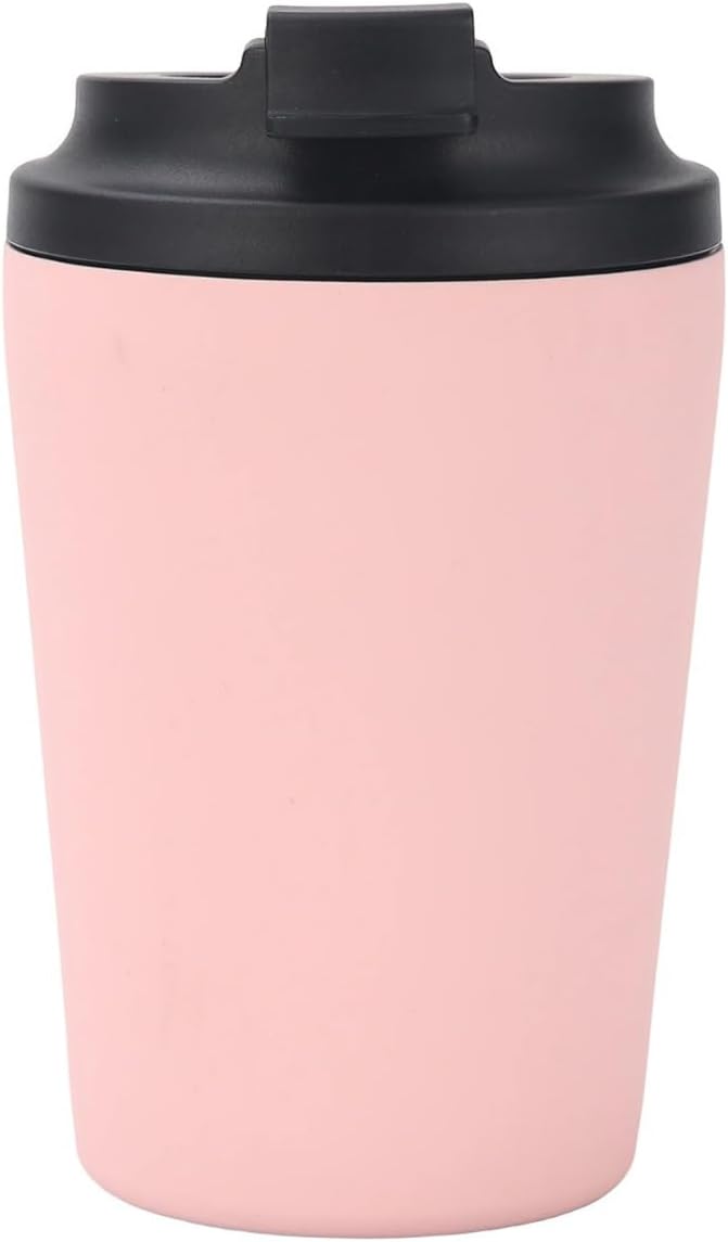 Stainless steel coffee cup, simple and portable water bottle | Flip-top leak-proof, commuter car-mounted portable coffee travel cup