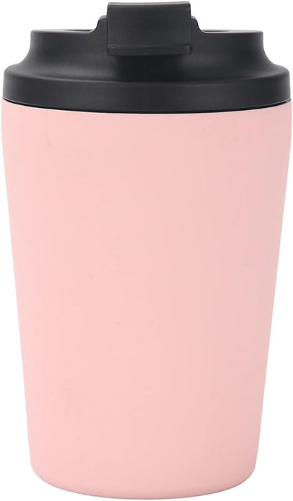 Stainless steel coffee cup, simple and portable water bottle | Flip-top leak-proof, commuter car-mounted portable coffee travel cup