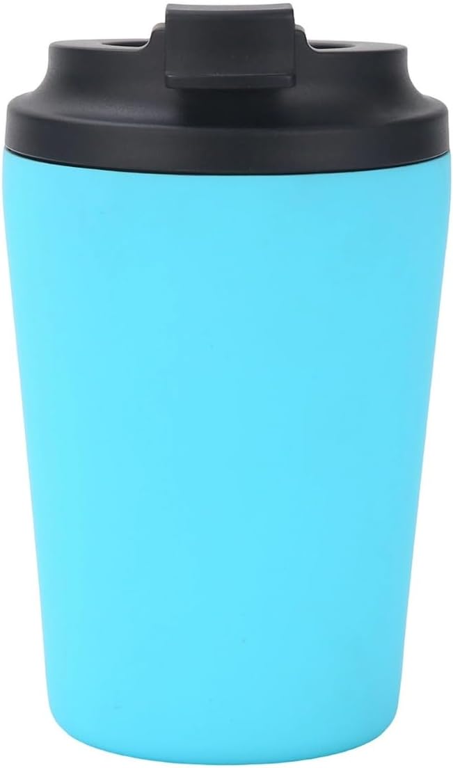 Stainless steel coffee cup, simple and portable water bottle | Flip-top leak-proof, commuter car-mounted portable coffee travel cup