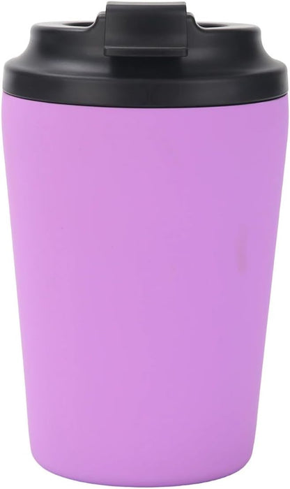 Stainless steel coffee cup, simple and portable water bottle | Flip-top leak-proof, commuter car-mounted portable coffee travel cup