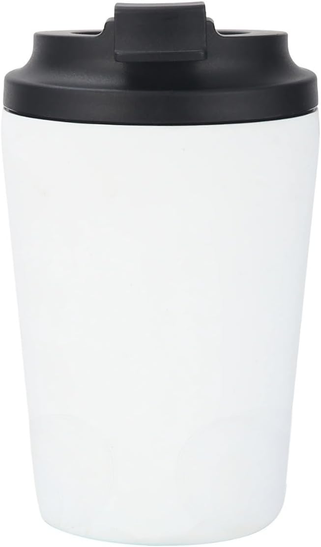 Stainless steel coffee cup, simple and portable water bottle | Flip-top leak-proof, commuter car-mounted portable coffee travel cup