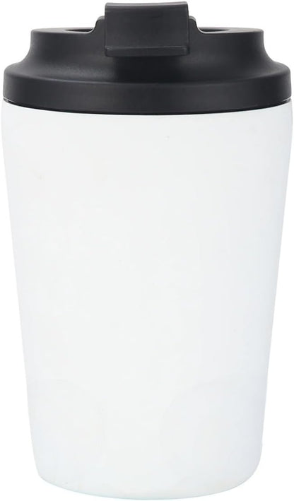 Stainless steel coffee cup, simple and portable water bottle | Flip-top leak-proof, commuter car-mounted portable coffee travel cup