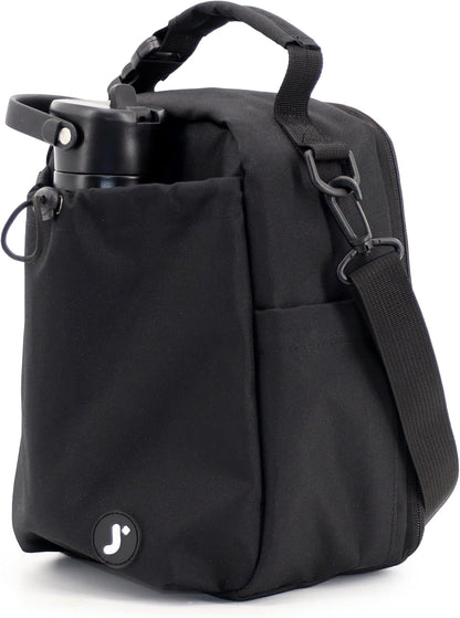 Cole Insulated Lunch Bag with Water Bottle Holder. 40oz Water Bottle Carrier Compatible w/ 40 oz Owala/Stanley Cups. Tall Thermal Crossbody Lunch Box with Strap, Olive Green