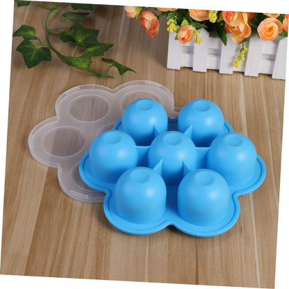 Baby Food Storage Tray 2 Pack 200g Silicone 7-Cavity with Clip-On Lid