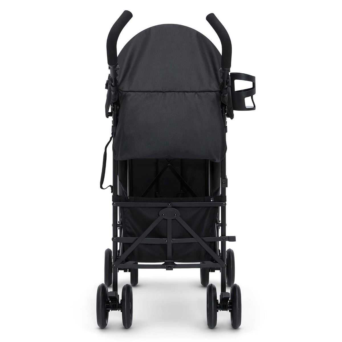 Jeep AdventureGlyde Stroller - Lightweight Travel Stroller with Smoothest Ride & Compact Fold, 3-Position Recline, Extra Large Storage Basket, Black/Grey