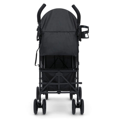Jeep AdventureGlyde Stroller - Lightweight Travel Stroller with Smoothest Ride & Compact Fold, 3-Position Recline, Extra Large Storage Basket, Black/Grey