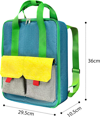 Toy Car Storage Backpack, Diecast Organizer 108 Slots (Red)