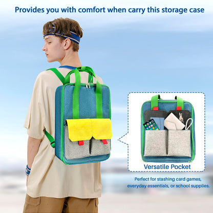 Toy Car Storage Backpack, Diecast Organizer 108 Slots (Red)