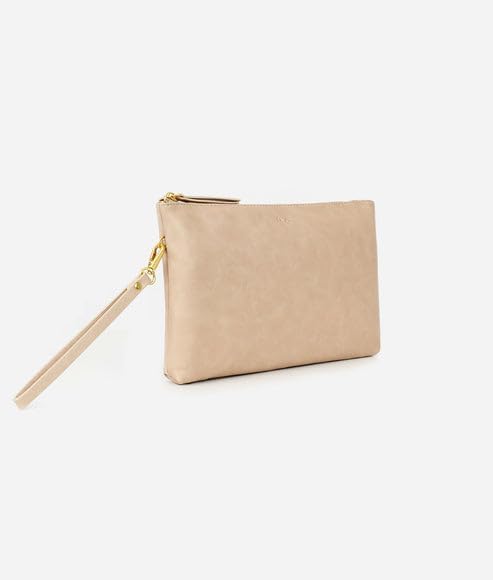 The Changing Clutch, Diaper Clutch with Diaper Changing Mat, Zippered Premium Matte Faux Leather Compact Diaper Bag with Wipeable Changing Pad, 12x7.5 inches