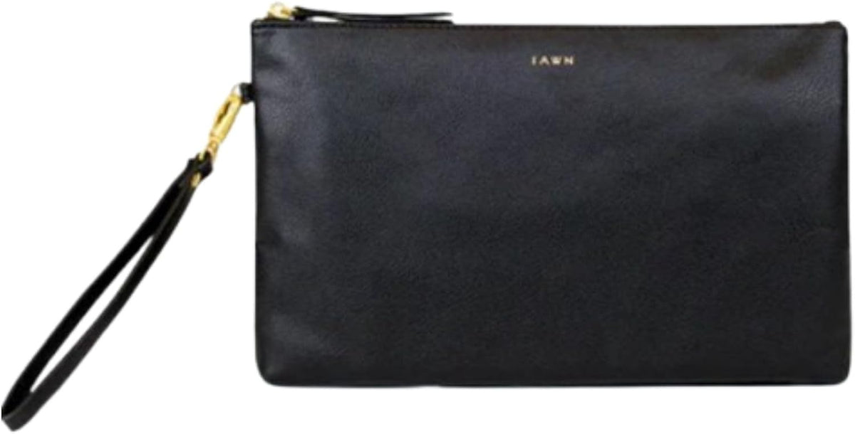 The Changing Clutch, Diaper Clutch with Diaper Changing Mat, Zippered Premium Matte Faux Leather Compact Diaper Bag with Wipeable Changing Pad, 12x7.5 inches