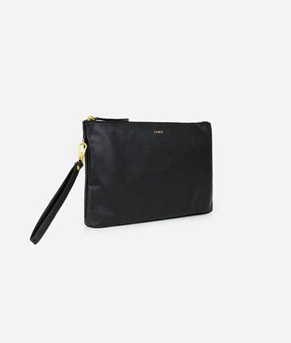 The Changing Clutch, Diaper Clutch with Diaper Changing Mat, Zippered Premium Matte Faux Leather Compact Diaper Bag with Wipeable Changing Pad, 12x7.5 inches