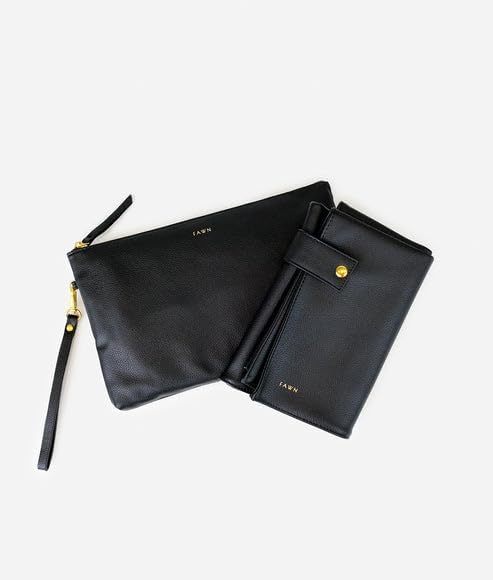 The Changing Clutch, Diaper Clutch with Diaper Changing Mat, Zippered Premium Matte Faux Leather Compact Diaper Bag with Wipeable Changing Pad, 12x7.5 inches