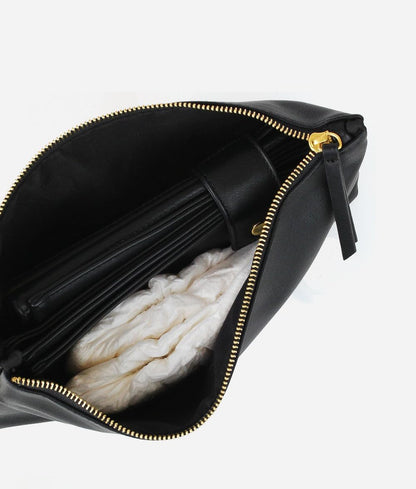 The Changing Clutch, Diaper Clutch with Diaper Changing Mat, Zippered Premium Matte Faux Leather Compact Diaper Bag with Wipeable Changing Pad, 12x7.5 inches