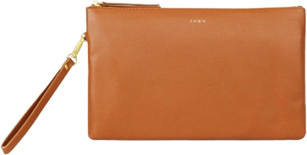 The Changing Clutch, Diaper Clutch with Diaper Changing Mat, Zippered Premium Matte Faux Leather Compact Diaper Bag with Wipeable Changing Pad, 12x7.5 inches