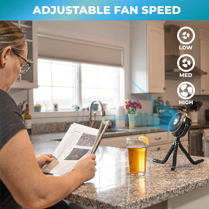 Portable Stroller Fan, Light Blue