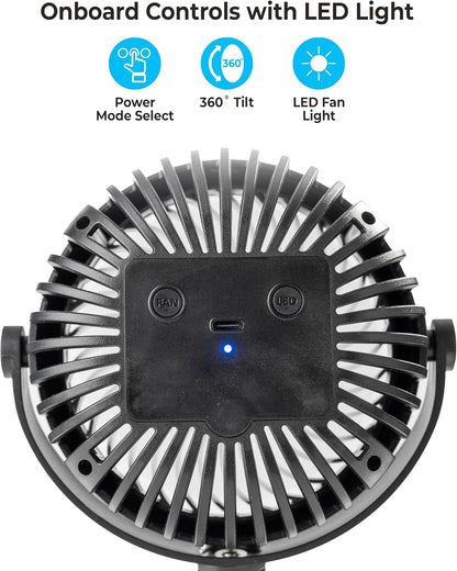 Portable Stroller Fan, Light Blue