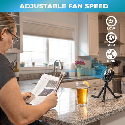 Portable Stroller Fan, Light Blue