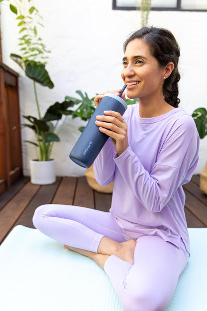 Go Series Tumbler – Double Wall Insulated Stainless Steel Water Filter, Cactus Green, Designed for Everyday Use, Removes Bacteria, Parasites, Microplastics, and Improves Taste