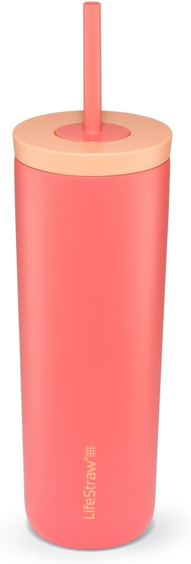 Go Series Tumbler – Double Wall Insulated Stainless Steel Water Filter, Cactus Green, Designed for Everyday Use, Removes Bacteria, Parasites, Microplastics, and Improves Taste