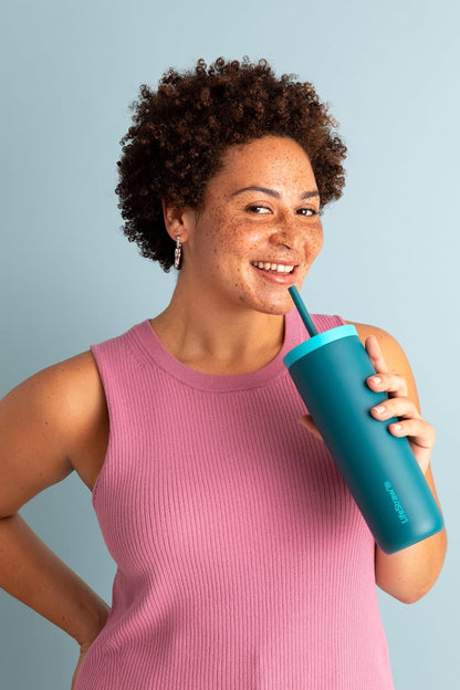 Go Series Tumbler – Double Wall Insulated Stainless Steel Water Filter, Cactus Green, Designed for Everyday Use, Removes Bacteria, Parasites, Microplastics, and Improves Taste