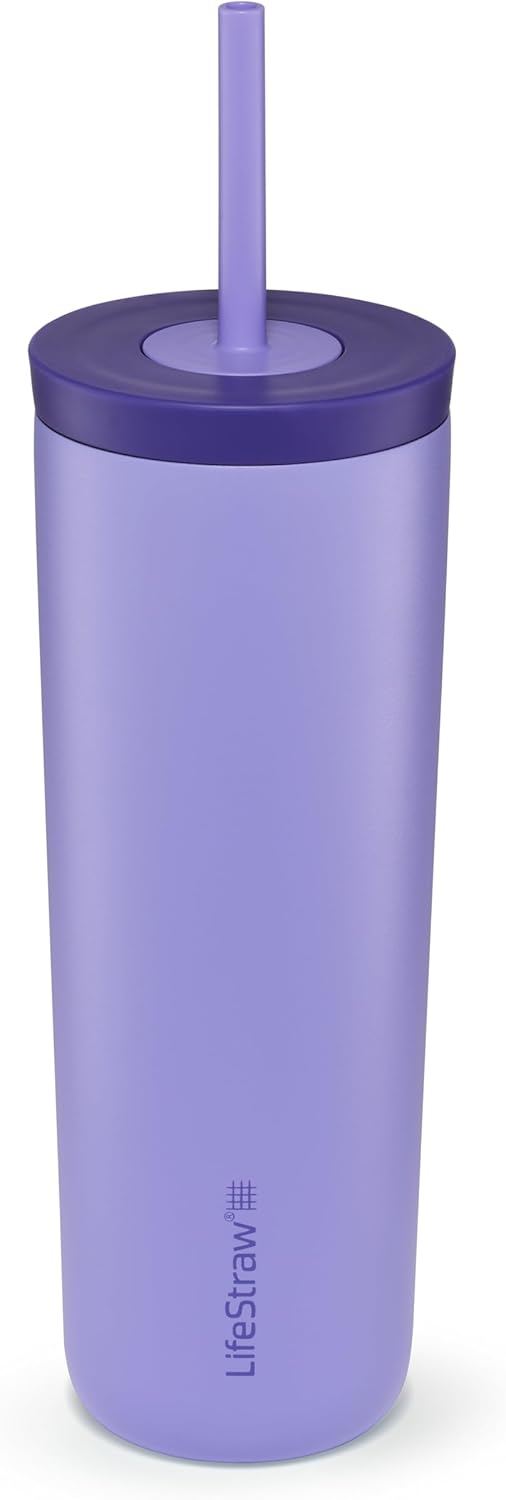 Go Series Tumbler – Double Wall Insulated Stainless Steel Water Filter, Cactus Green, Designed for Everyday Use, Removes Bacteria, Parasites, Microplastics, and Improves Taste