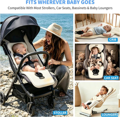 Baby Stroller Cooling Pad with 5 Ice Packs, Portable Ice Water Circulation Car Seat Cooling Pad, USB Powered, Fits Strollers, Car Seat, High Chair, Bassinet - Summer Outdoor Essential