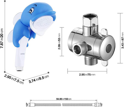 Kids Toddler Handheld Shower Head Attachment for Baby Bath