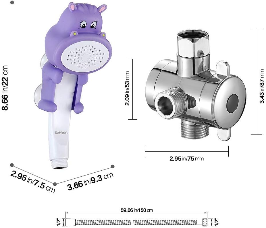 Kids Toddler Handheld Shower Head Attachment for Baby Bath