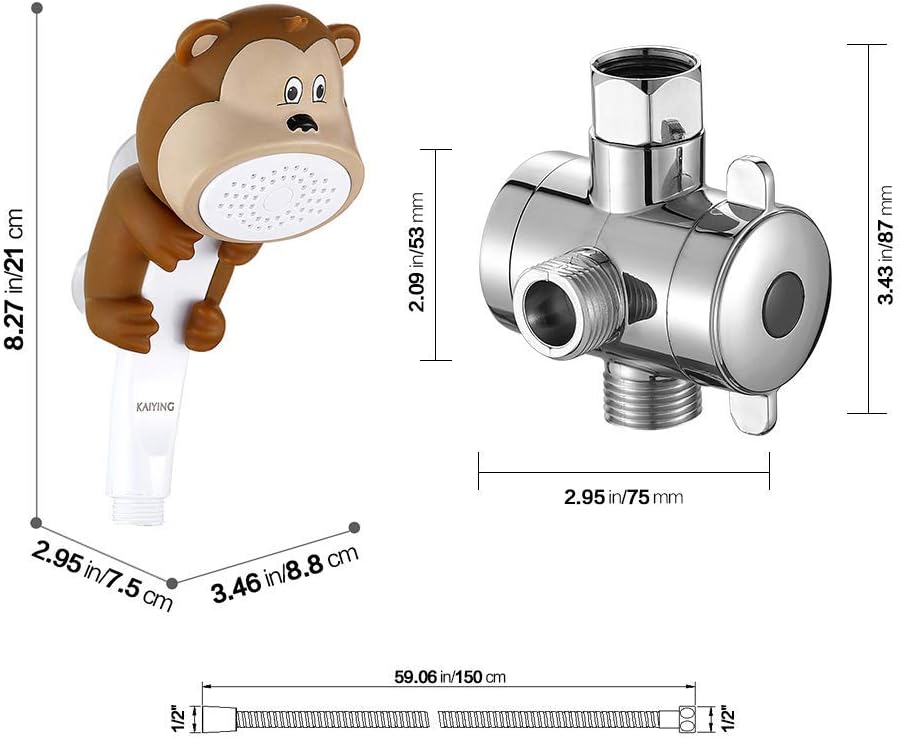 Kids Toddler Handheld Shower Head Attachment for Baby Bath