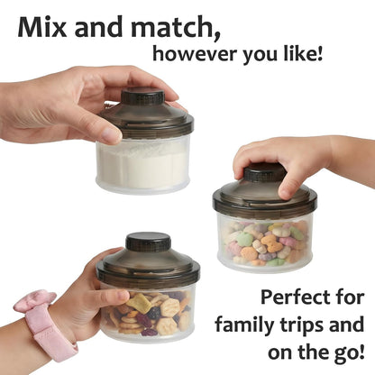 Formula Container to Go – Baby Essentials, Stackable Formula Dispenser for Night Feedings, Snacks and More – 2 Pack, (Blue)