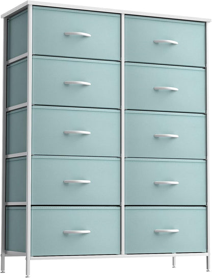 Kids Dresser, Cube Storage for Bedroom (8 Drawer, Aqua)
