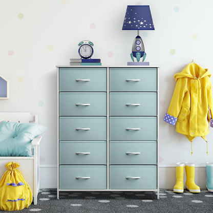 Kids Dresser, Cube Storage for Bedroom (8 Drawer, Aqua)