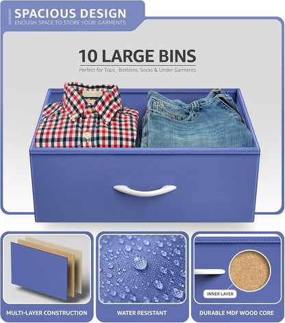 Kids Dresser, Cube Storage for Bedroom (8 Drawer, Aqua)