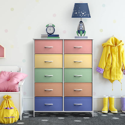 Kids Dresser, Cube Storage for Bedroom (8 Drawer, Aqua)