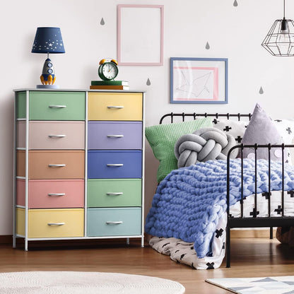 Kids Dresser, Cube Storage for Bedroom (8 Drawer, Aqua)