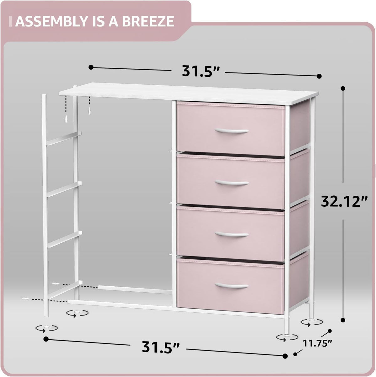 Kids Dresser, Cube Storage for Bedroom (8 Drawer, Aqua)