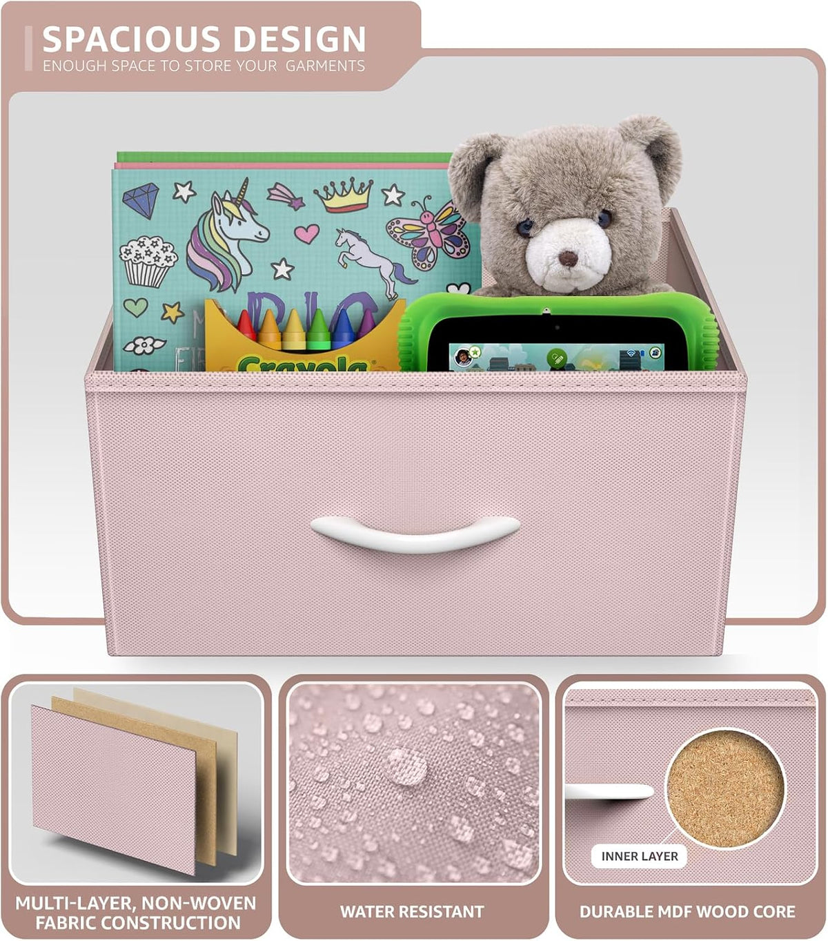 Kids Dresser, Cube Storage for Bedroom (8 Drawer, Aqua)