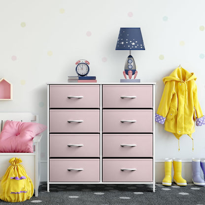 Kids Dresser, Cube Storage for Bedroom (8 Drawer, Aqua)