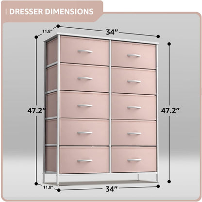 Kids Dresser, Cube Storage for Bedroom (8 Drawer, Aqua)
